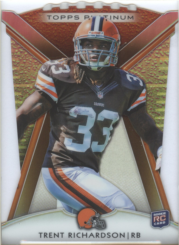 2012 Topps Platinum Rookie Die Cut #PDCTR Trent Richardson