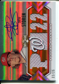 2012 Topps Triple Threads Gold #109 Drew Storen Jsy AU front image