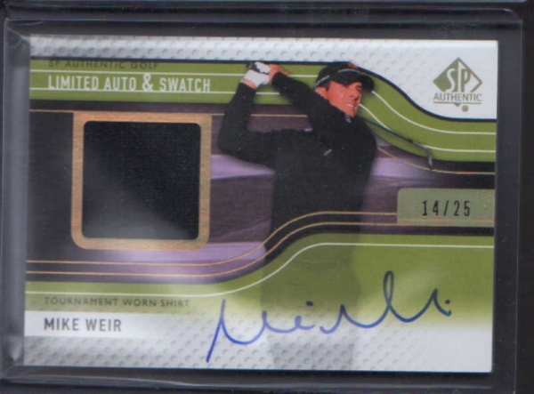 2012 SP Authentic Limited Autograph Swatches #14 Mike Weir/25