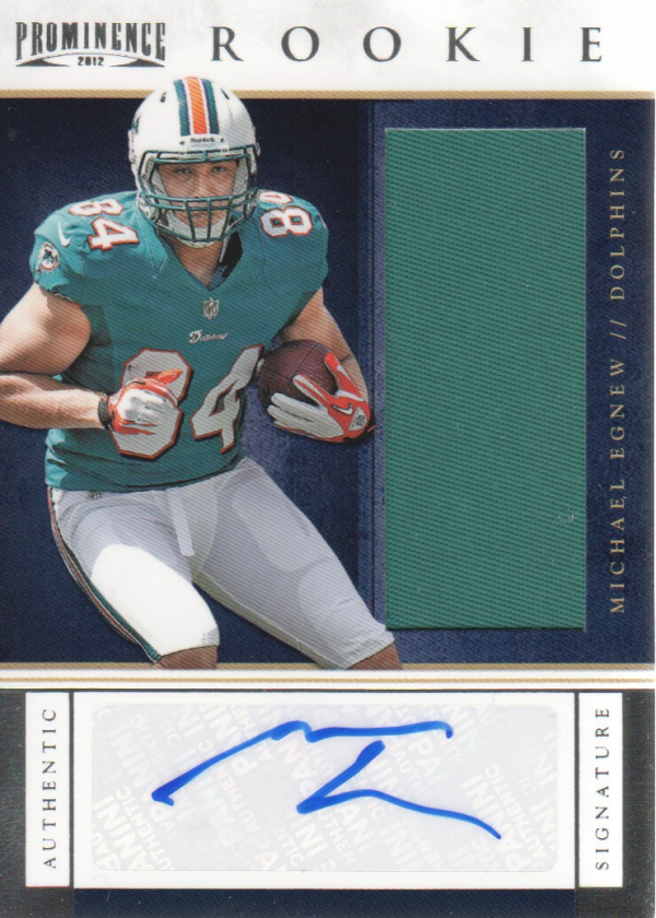2012 Panini Prominence #229 Michael Egnew JSY AU/200 RC