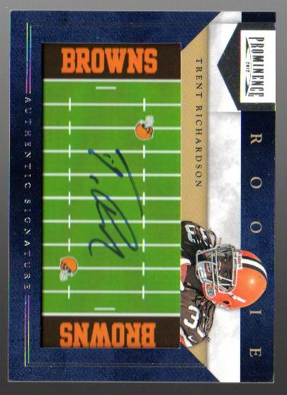 2012 Panini Prominence Rookie NFL Field Autographs #236 Trent Richardson/80