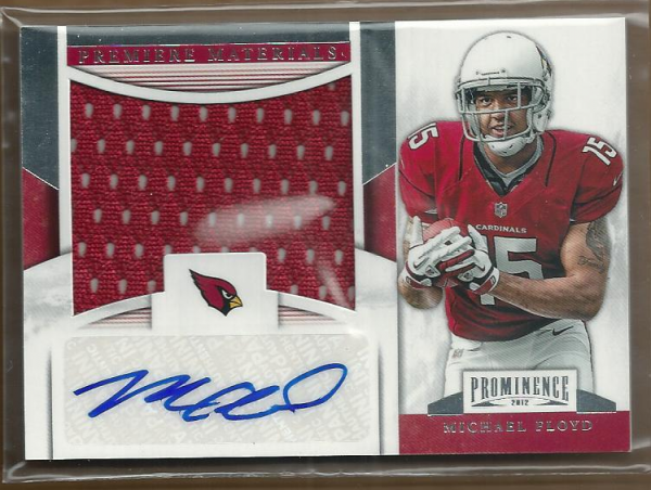 2012 Panini Prominence Premiere Materials Signatures #3 Michael Floyd
