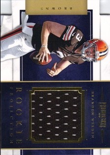 2012 Panini Prominence Rookie Projection Materials #18 Brandon Weeden