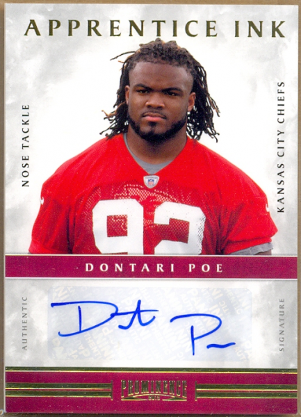 2012 Panini Prominence Apprentice Ink #11 Dontari Poe/99