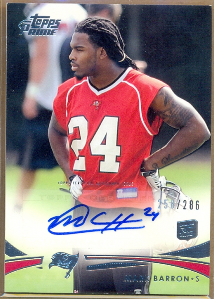 2012 Topps Prime Rookie Autographs #29 Mark Barron/286