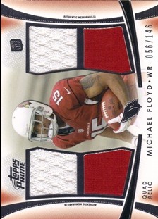 2012 Topps Prime Quad Relics #QRMF Michael Floyd
