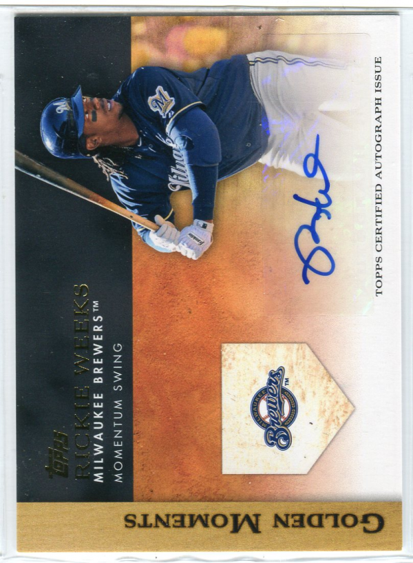 2012 Topps Golden Moments Autographs #RW Rickie Weeks UPD