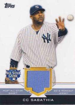 2012 Topps Update All-Star Stitches #CCS CC Sabathia