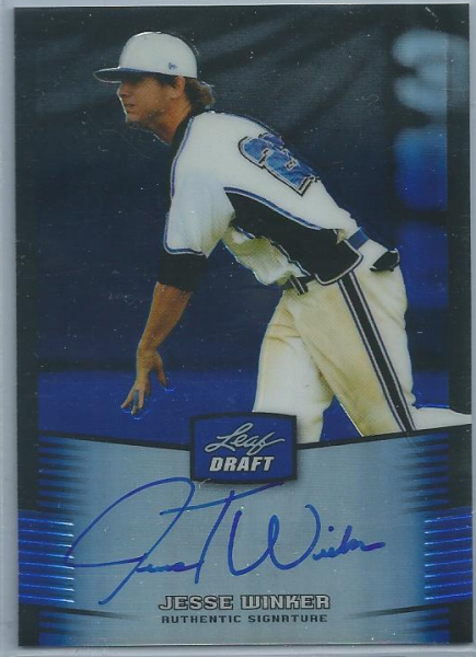 2012 Leaf Metal Draft Prismatic Blue #JW1 Jesse Winker