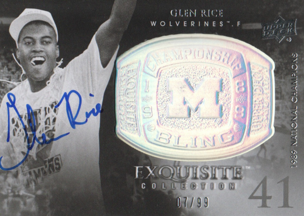 2011-12 Exquisite Collection Championship Bling Autographs #CBGR Glen Rice/99