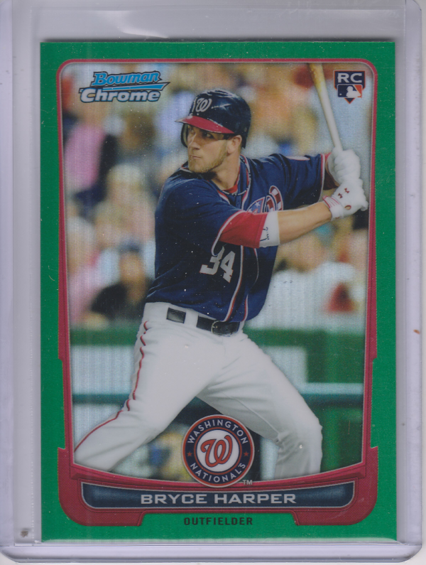 2012 Bowman Chrome Green Refractors #214 Bryce Harper