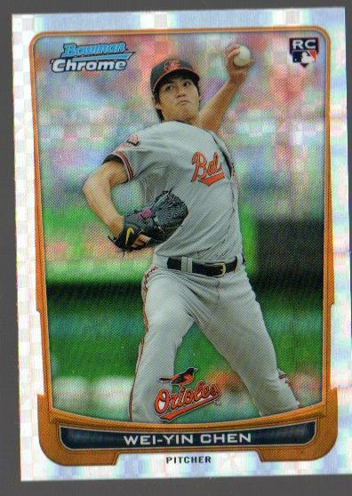 2012 Bowman Chrome X-Fractors #185 Wei-Yin Chen