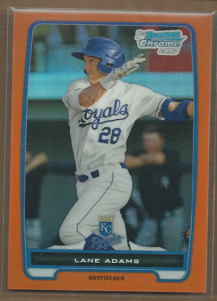 2012 Bowman Chrome Prospects Orange Refractors #BCP139 Lane Adams
