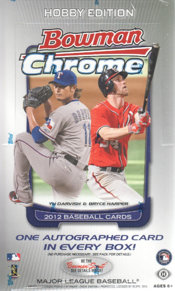 2012 Bowman Chrome Baseball Hobby Box