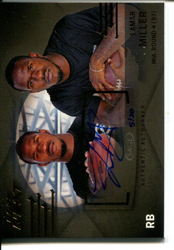 2012 SAGE Next Gold Foilboard #35 Lamar Miller