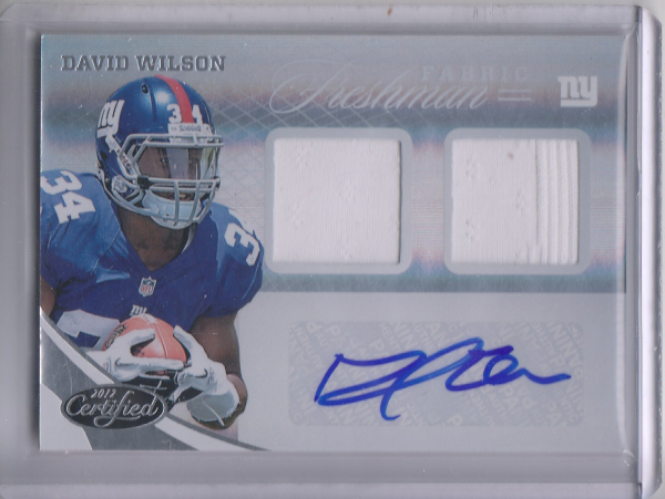 2012 Certified #326 David Wilson JSY AU/499 RC