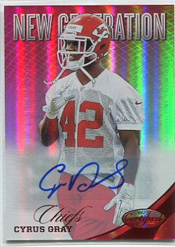 2012 Certified Mirror Red Signatures #262 Cyrus Gray/350