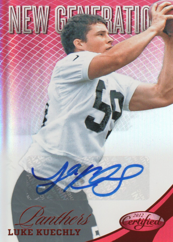 2012 Certified Mirror Red Signatures #286 Luke Kuechly/250