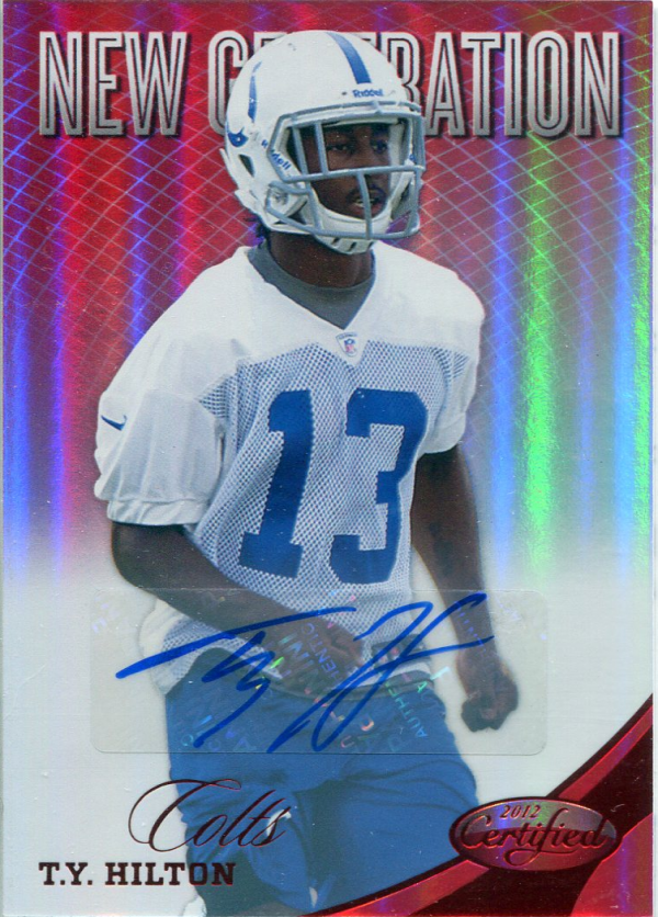 2012 Certified Mirror Red Signatures #305 T.Y. Hilton/250 EXCH