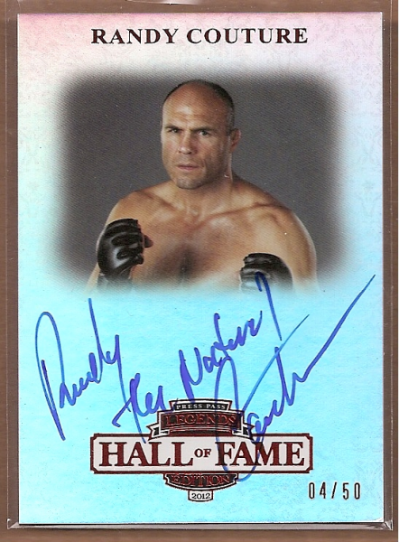 2012 Press Pass Legends Hall of Fame Red #LGRC Randy Couture/40*