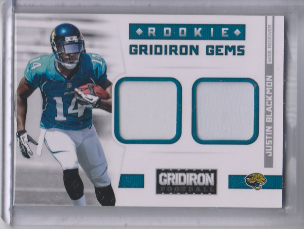 2012 Gridiron Rookie Gridiron Gems Jerseys Combos Prime #335 Justin Blackmon