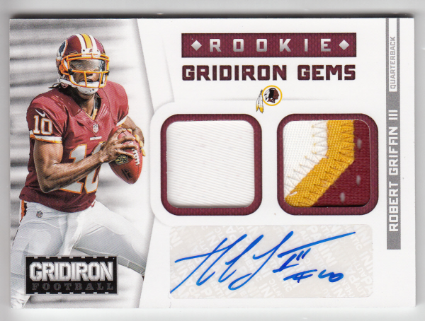 2012 Gridiron Rookie Gridiron Gems Jerseys Combos Autographs Prime #301 Robert Griffin III