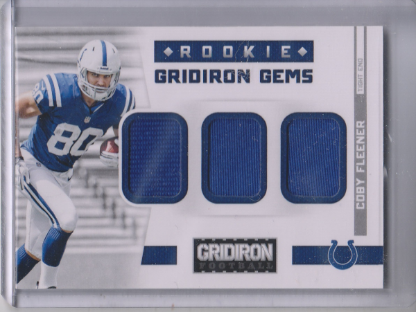 2012 Gridiron Rookie Gridiron Gems Jerseys Trios #28 Coby Fleener/199