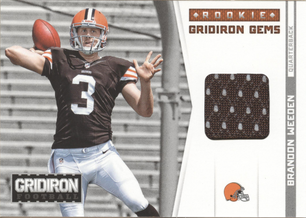 2012 Gridiron Rookie Gridiron Gems Jerseys Retail #316 Brandon Weeden/249