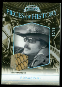 2012 Press Pass Legends Pieces of History Memorabilia Holofoil #RP3 Richard Petty Hat/25