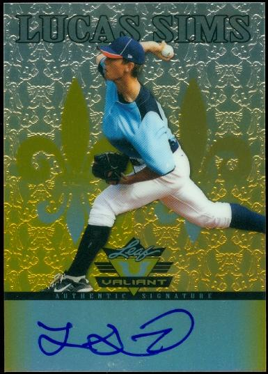 2012 Leaf Valiant Draft Yellow #LS1 Lucas Sims