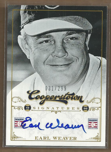 2012 Panini Cooperstown Signatures #50 Earl Weaver /299