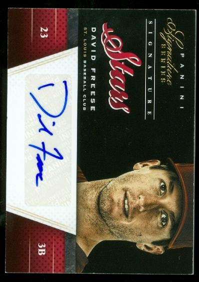 2012 Panini Signature Series Signature Stars #10 David Freese/25