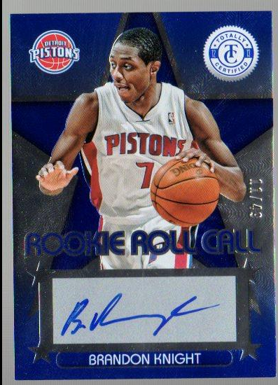 2012-13 Totally Certified Rookie Roll Call Autographs Blue #13 Brandon Knight/49