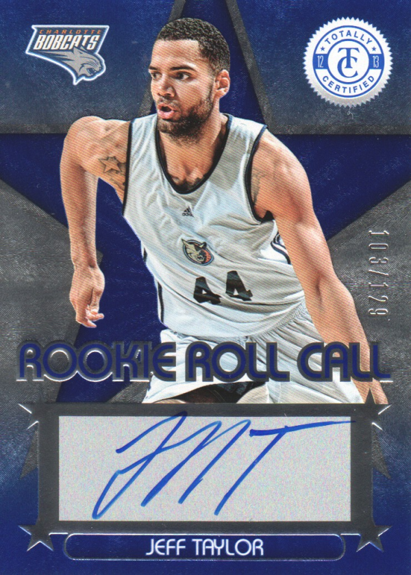2012-13 Totally Certified Rookie Roll Call Autographs Blue #64 Jeff Taylor/129