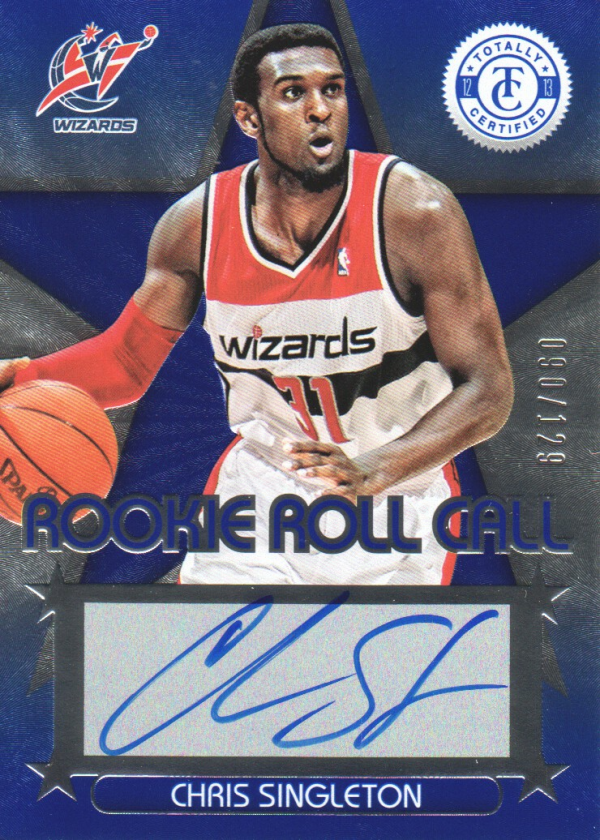 2012-13 Totally Certified Rookie Roll Call Autographs Blue #85 Chris Singleton/129