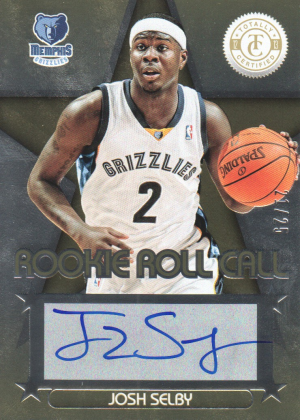 2012-13 Totally Certified Rookie Roll Call Autographs Gold #74 Josh Selby/25