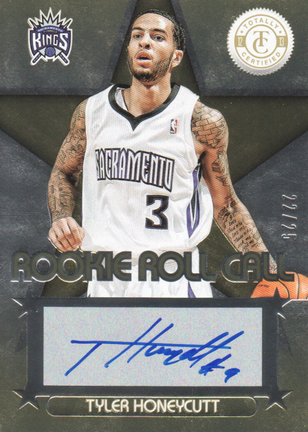 2012-13 Totally Certified Rookie Roll Call Autographs Gold #82 Tyler Honeycutt/25