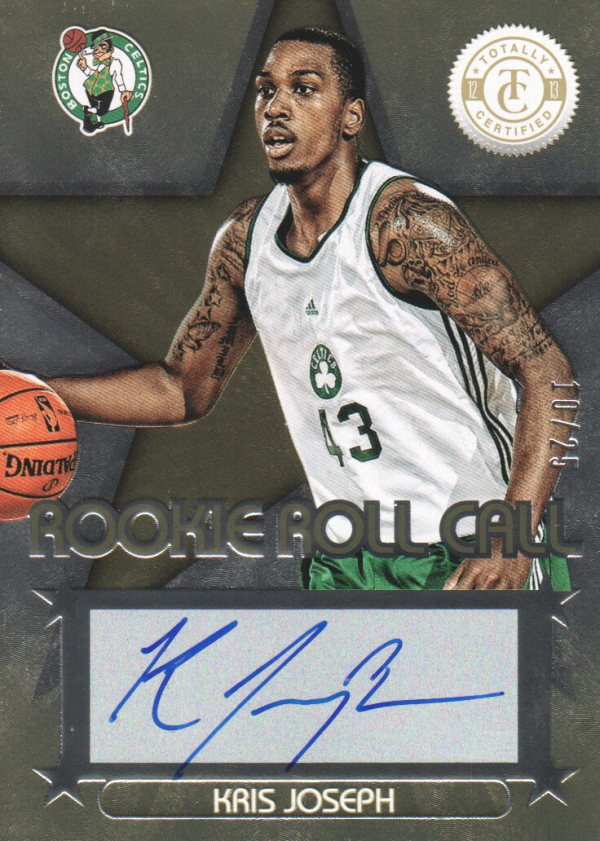 2012-13 Totally Certified Rookie Roll Call Autographs Gold #97 Kris Joseph/25