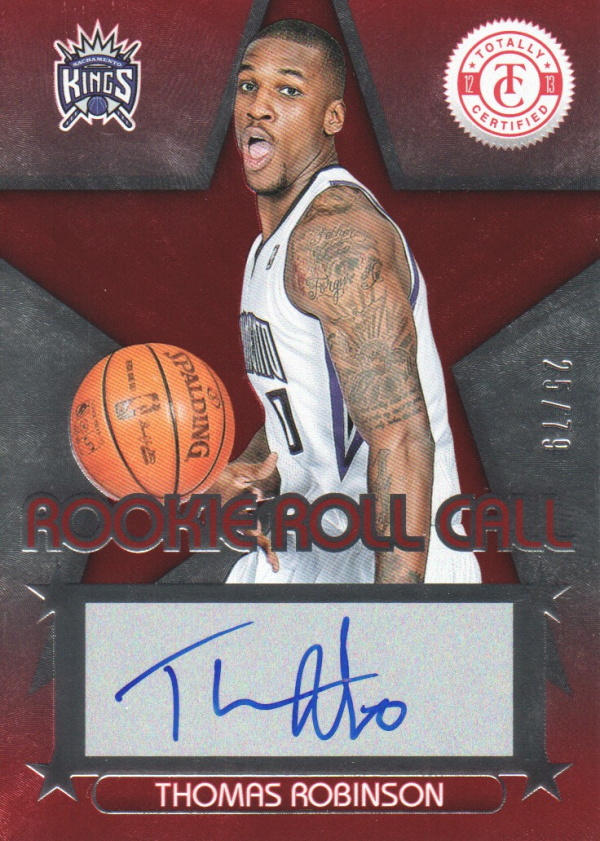 2012-13 Totally Certified Rookie Roll Call Autographs Red #7 Thomas Robinson/79