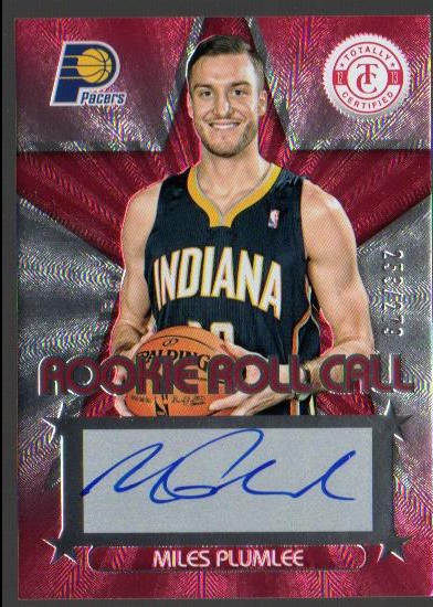 2012-13 Totally Certified Rookie Roll Call Autographs Red #56 Miles Plumlee/279
