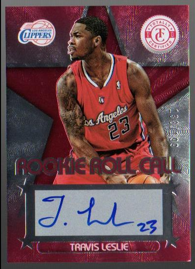 2012-13 Totally Certified Rookie Roll Call Autographs Red #58 Travis Leslie/199