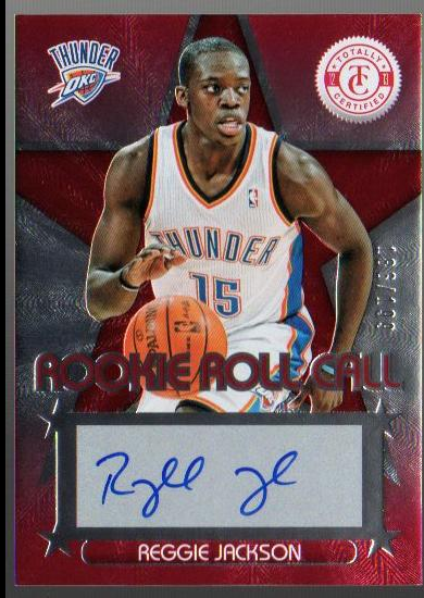 2012-13 Totally Certified Rookie Roll Call Autographs Red #66 Reggie Jackson/199