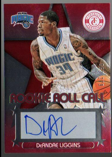 2012-13 Totally Certified Rookie Roll Call Autographs Red #70 DeAndre Liggins/279