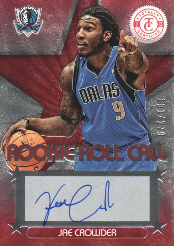 2012-13 Totally Certified Rookie Roll Call Autographs Red #75 Jae Crowder/279