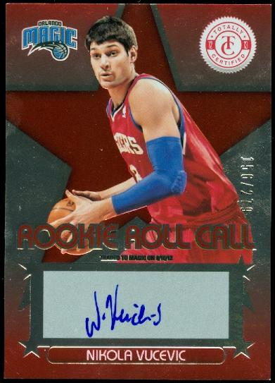 2012-13 Totally Certified Rookie Roll Call Autographs Red #94 Nikola Vucevic/279