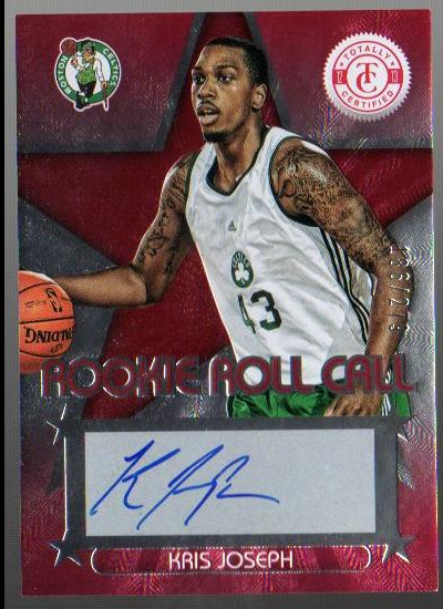 2012-13 Totally Certified Rookie Roll Call Autographs Red #97 Kris Joseph/274