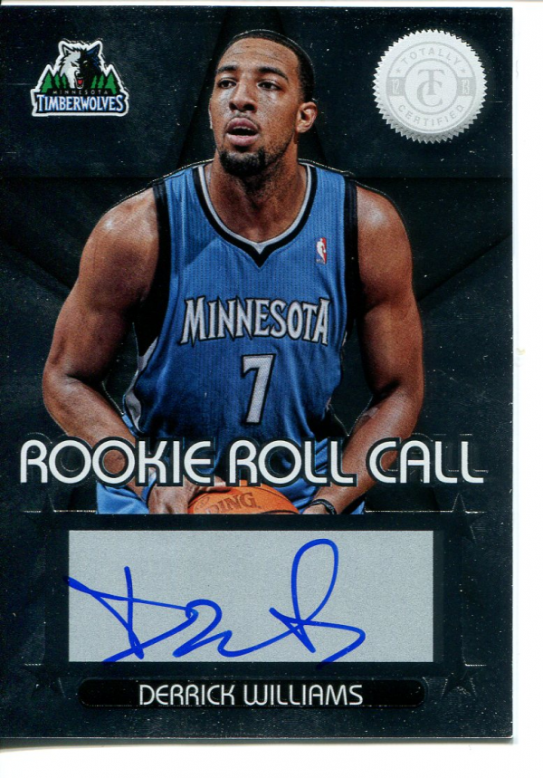 2012-13 Totally Certified Rookie Roll Call Autographs #25 Derrick Williams
