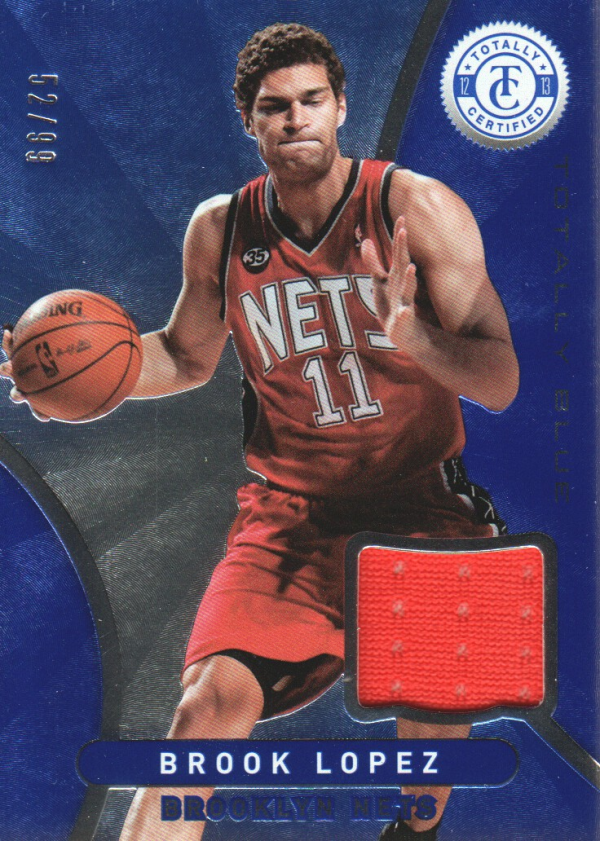 2012-13 Totally Certified Blue Materials #4 Brook Lopez/99