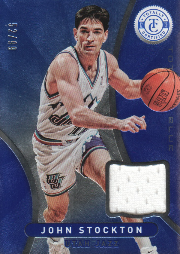 2012-13 Totally Certified Blue Materials #27 John Stockton/99