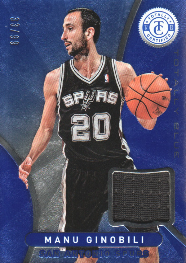 2012-13 Totally Certified Blue Materials #37 Manu Ginobili/99